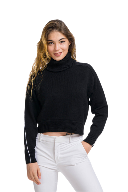 Tessa: women's turtleneck sweater in pure wool