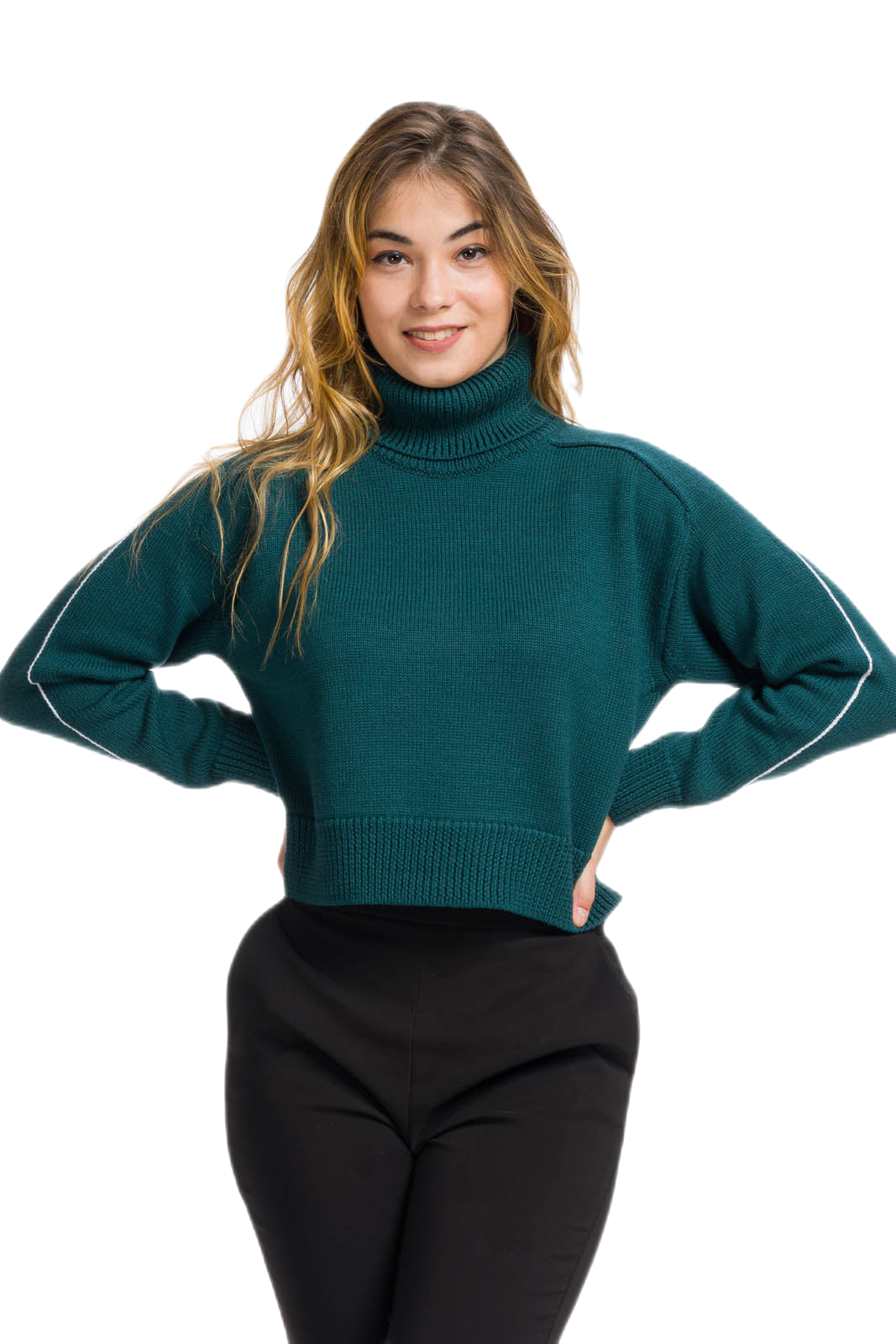 Tessa: women's turtleneck sweater in pure wool