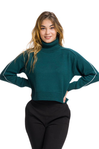 Tessa: women's turtleneck sweater in pure wool