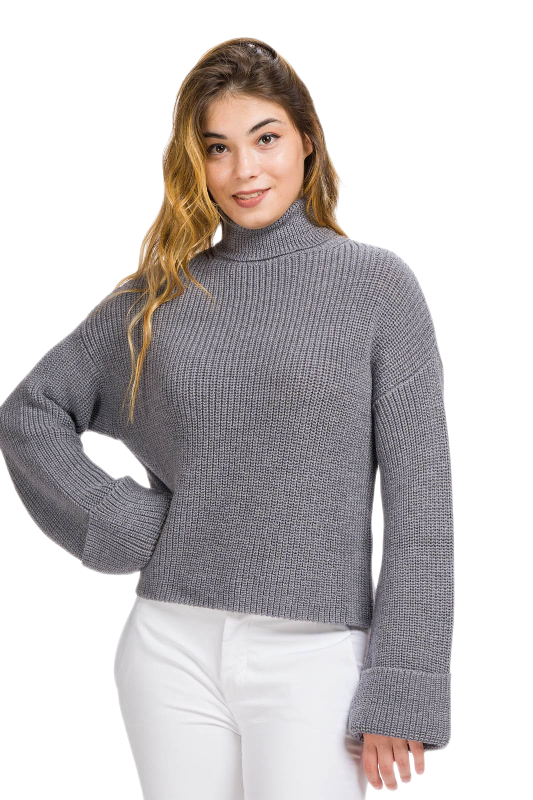 Giorgia: suéter feminino de gola alta