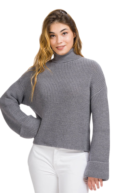 Giorgia: suéter feminino de gola alta