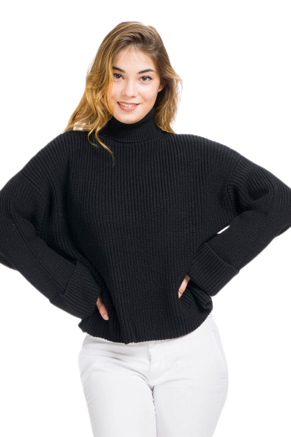 Giorgia: suéter feminino de gola alta