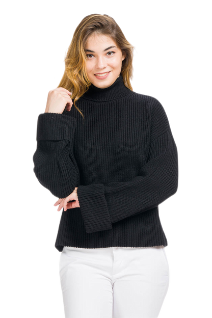 Giorgia: suéter feminino de gola alta