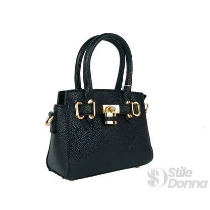Mini Bag in Ecopelle Finiture Oro