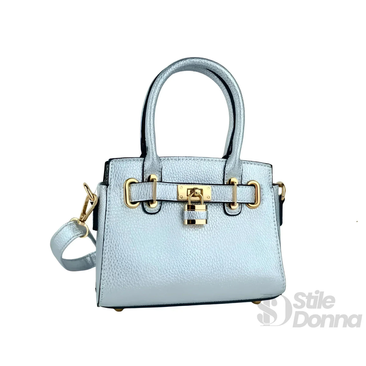 Mini Bag in Ecopelle Finiture Oro