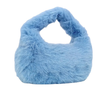 Mini sac hobo en fourrure synthétique