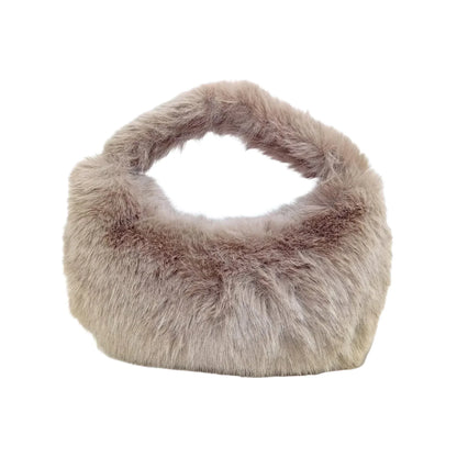 Mini sac hobo en fourrure synthétique