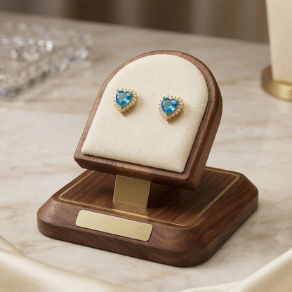 Azure Heart Orecchini con Cuore Azzurro