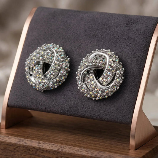 Vintage Abstract Brooch Earrings