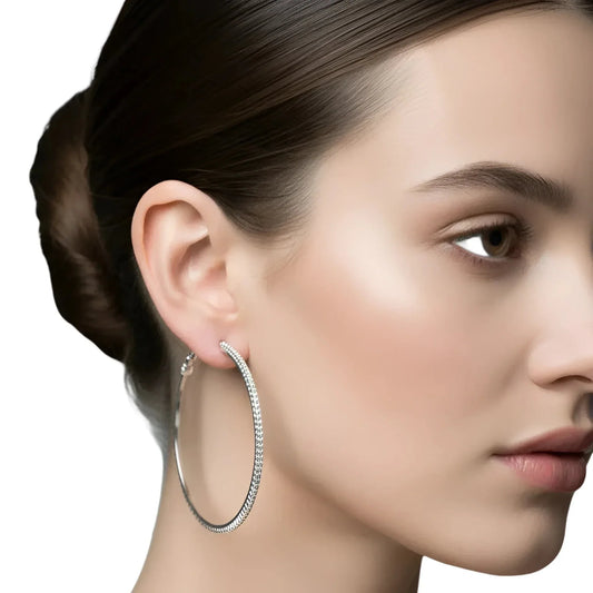 Textured Hoop Earrings