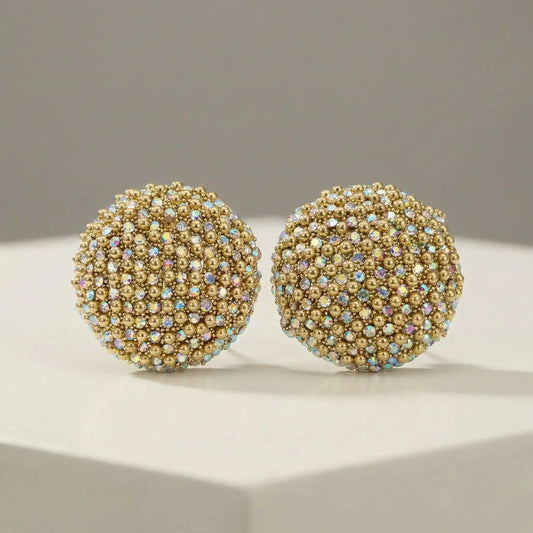 Boucles d’oreilles puces à dôme doré