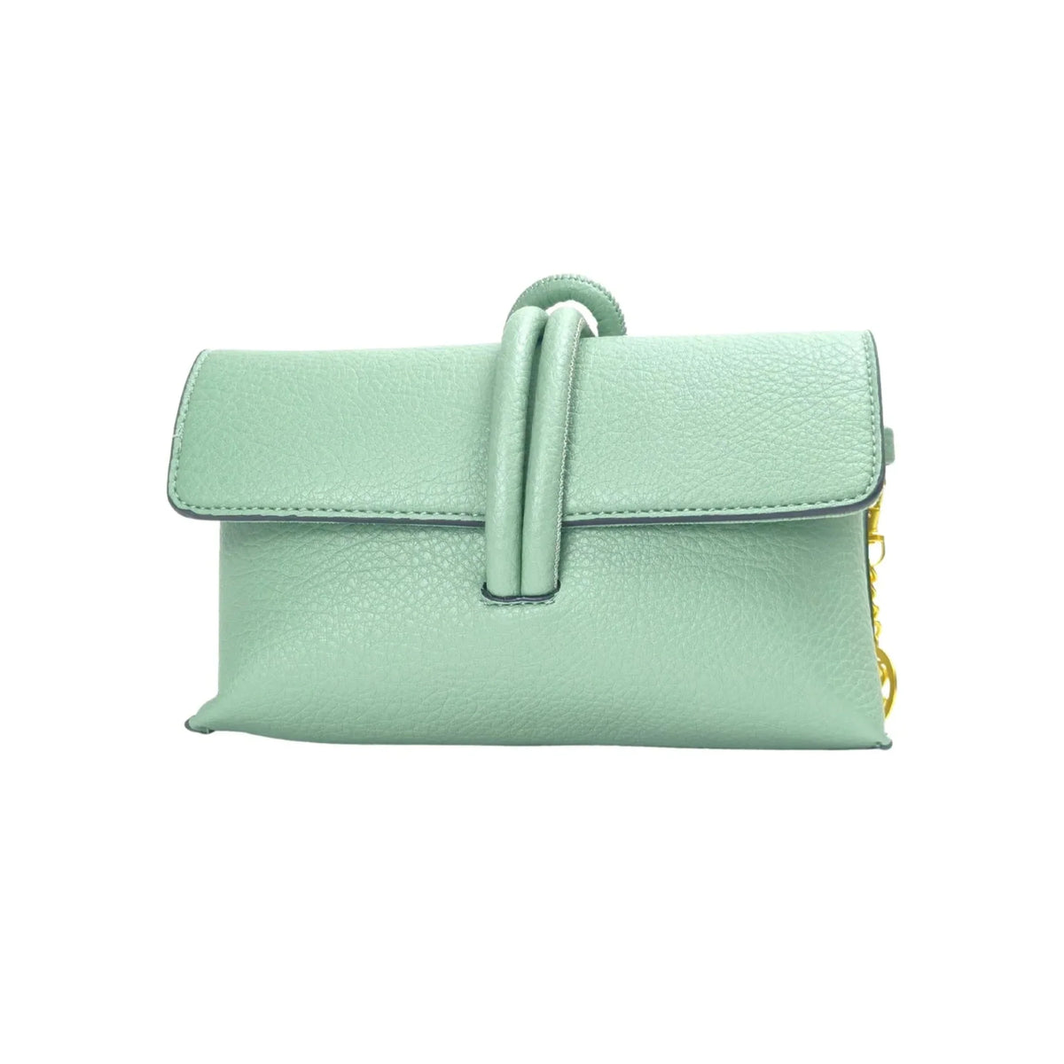 Mintgrüne Clutch mit Reißverschluss