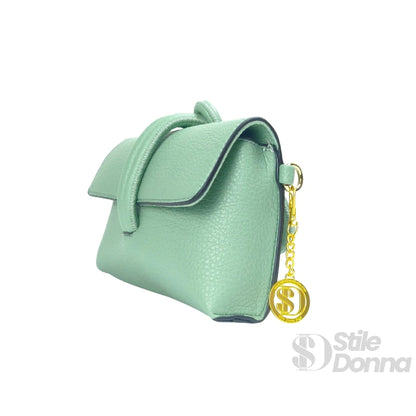 Mintgrüne Clutch mit Reißverschluss