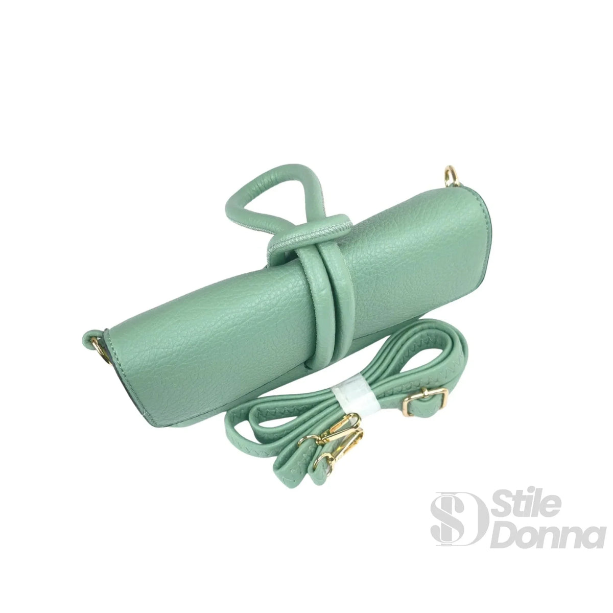 Mintgrüne Clutch mit Reißverschluss