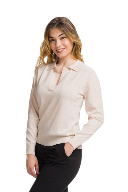 Paula: polo em pura lã virgem merino