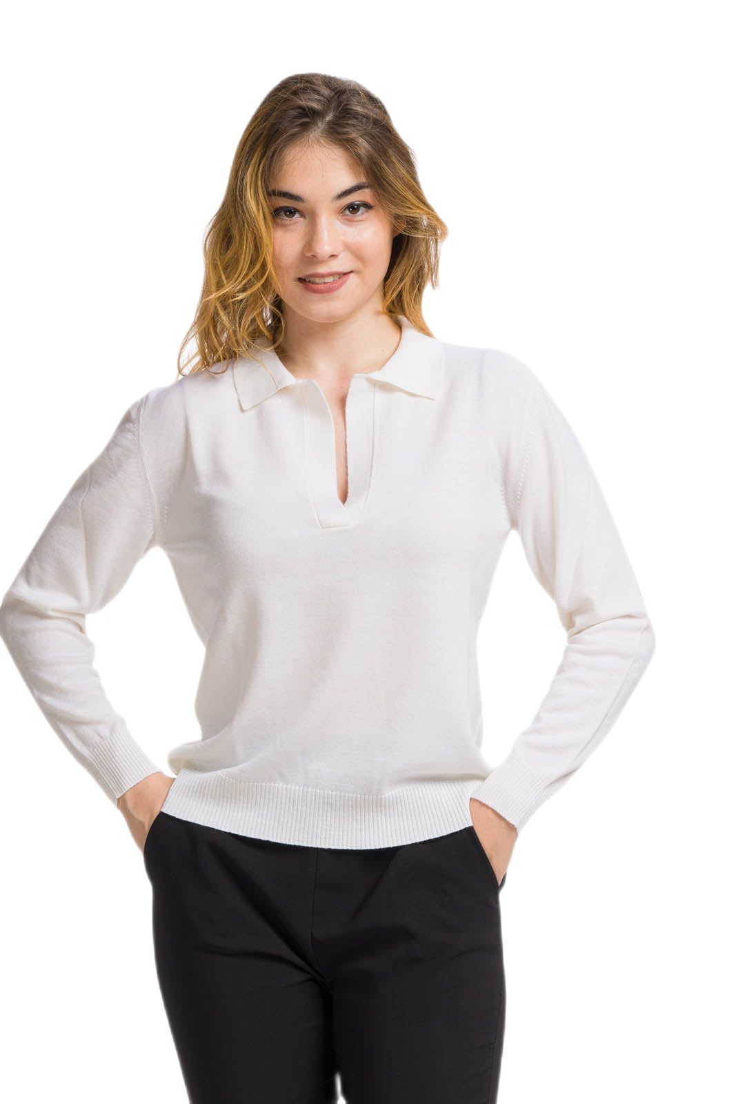 Paula: polo em pura lã virgem merino