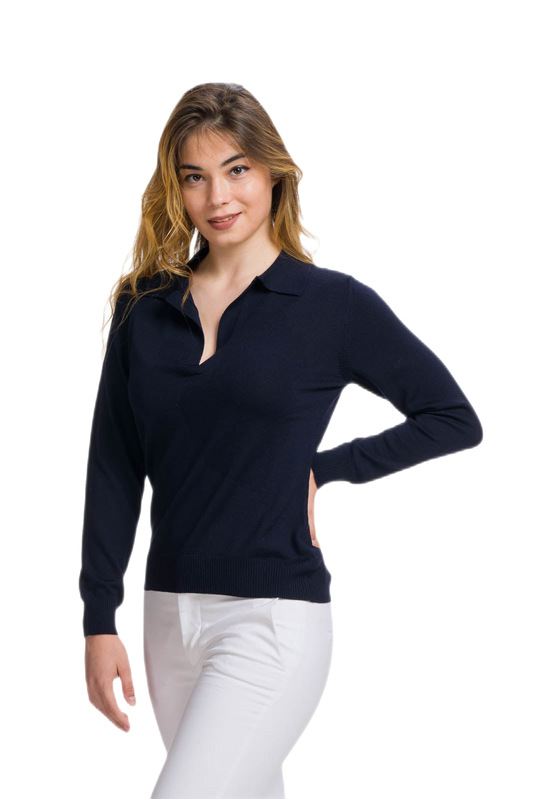 Paula: polo em pura lã virgem merino