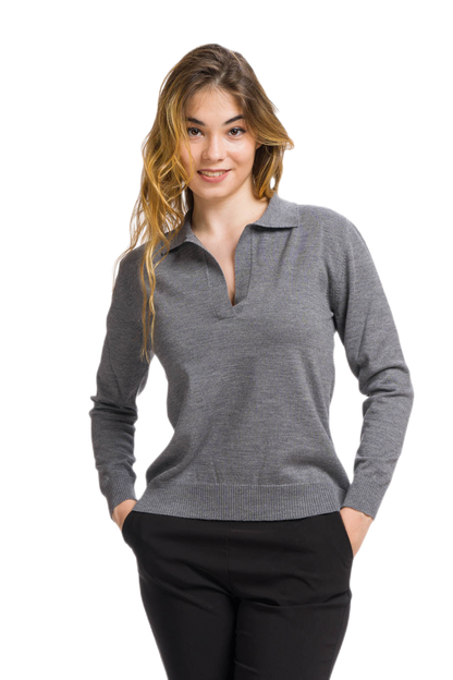 Paula: polo em pura lã virgem merino