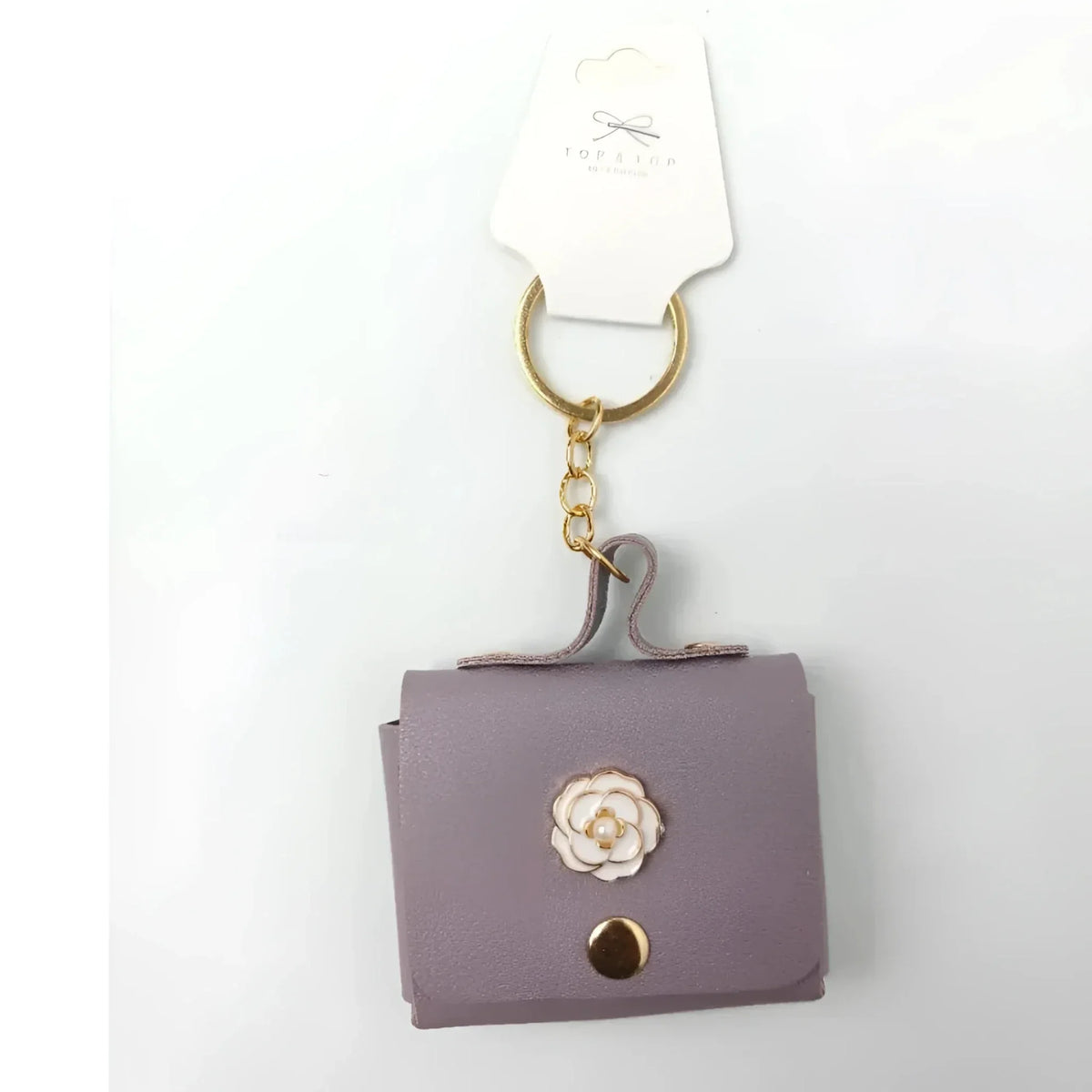 Floraler Schlüsselanhänger mit Portemonnaie