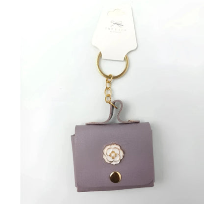Floraler Schlüsselanhänger mit Portemonnaie