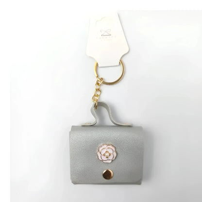 Floraler Schlüsselanhänger mit Portemonnaie