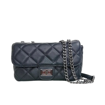 Clutch pouch de couro sintético com corrente