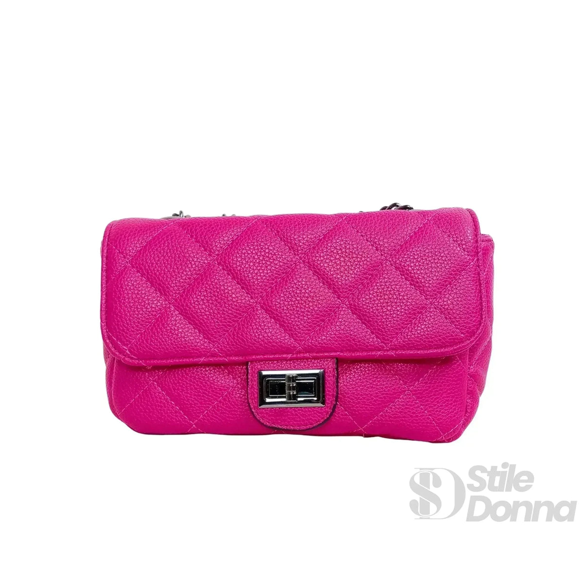 Clutch pouch de couro sintético com corrente