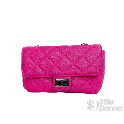 Clutch pouch de couro sintético com corrente