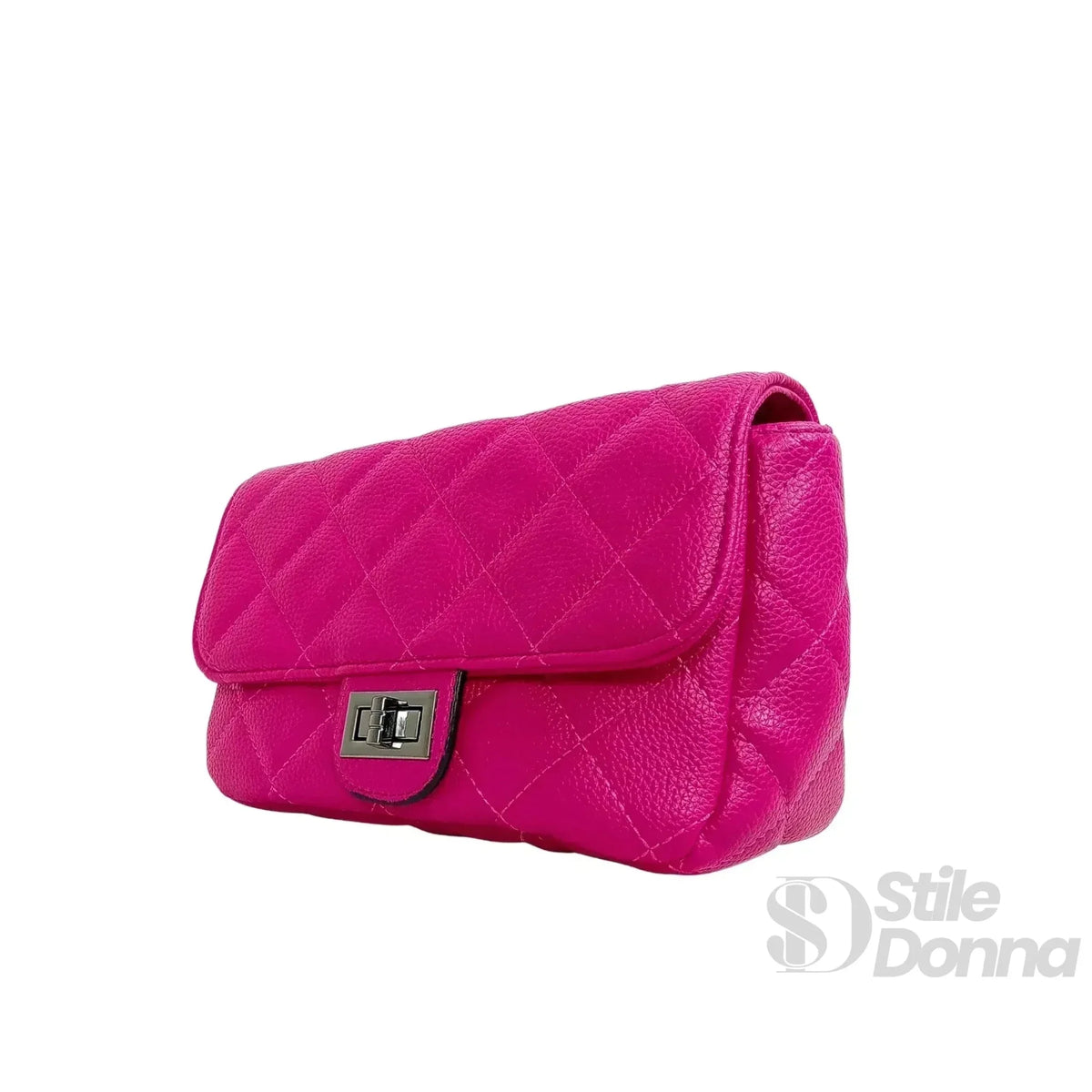 Clutch pouch de couro sintético com corrente