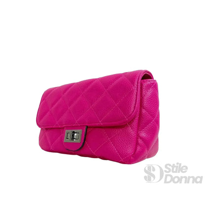Clutch pouch de couro sintético com corrente