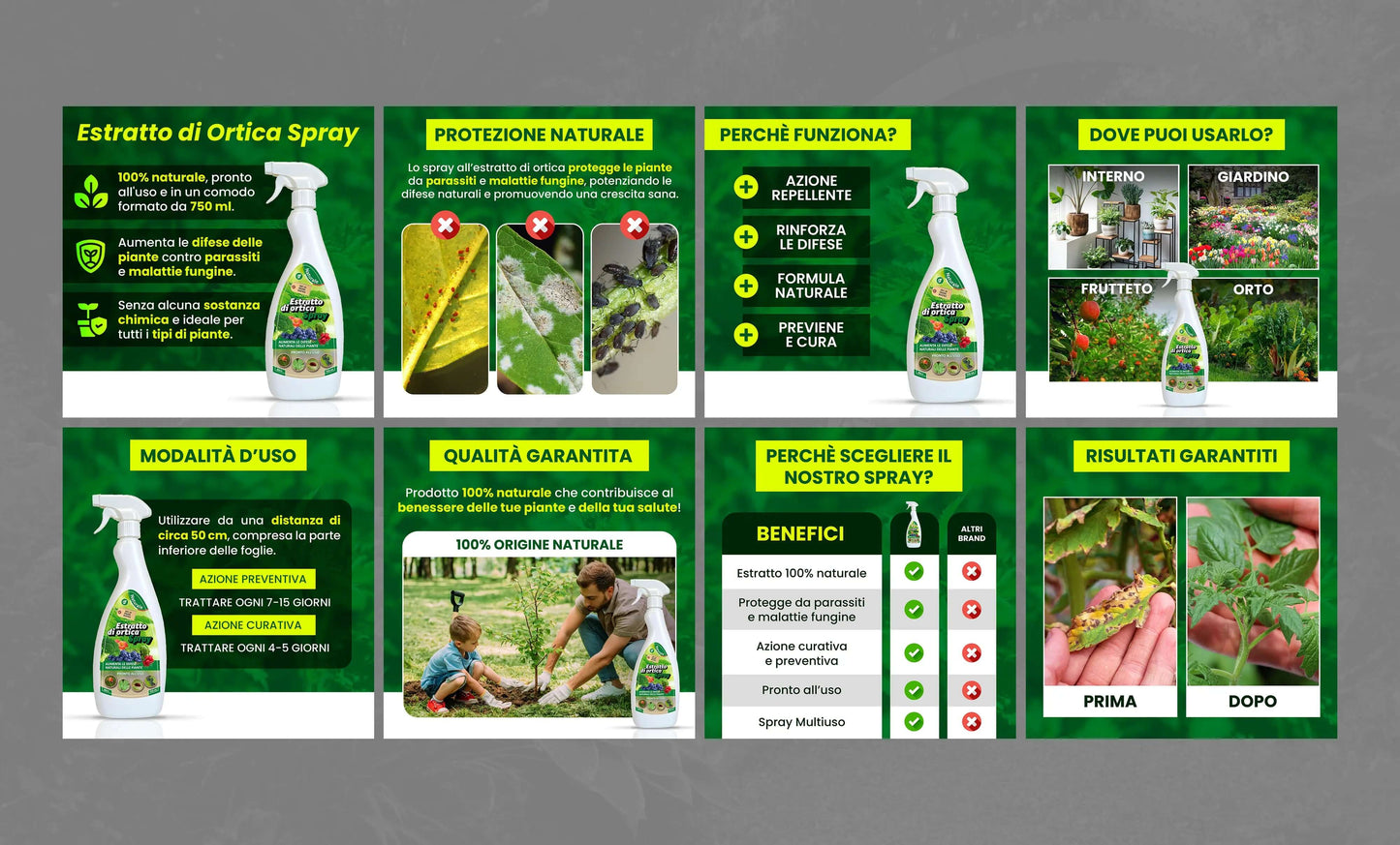 Inseticida Natural para Plantas 750 ml - À Base de Extrato Orgânico de Urtiga - Eficaz Contra Cochonilhas, Pulgões, Ácaro Vermelho e Piolhos - Spray
