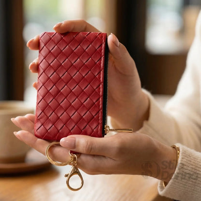 Mini-portefeuille tressé Ruby