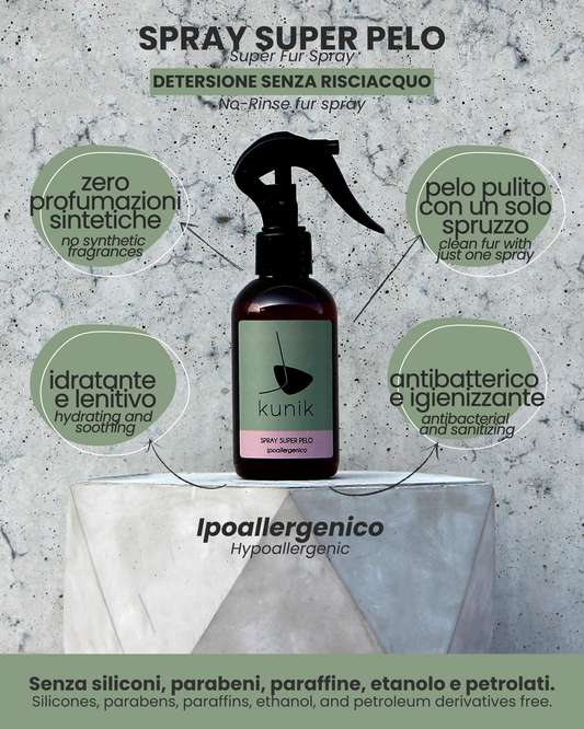 Spray hipoalergénico Super Pelo para perros y gatos