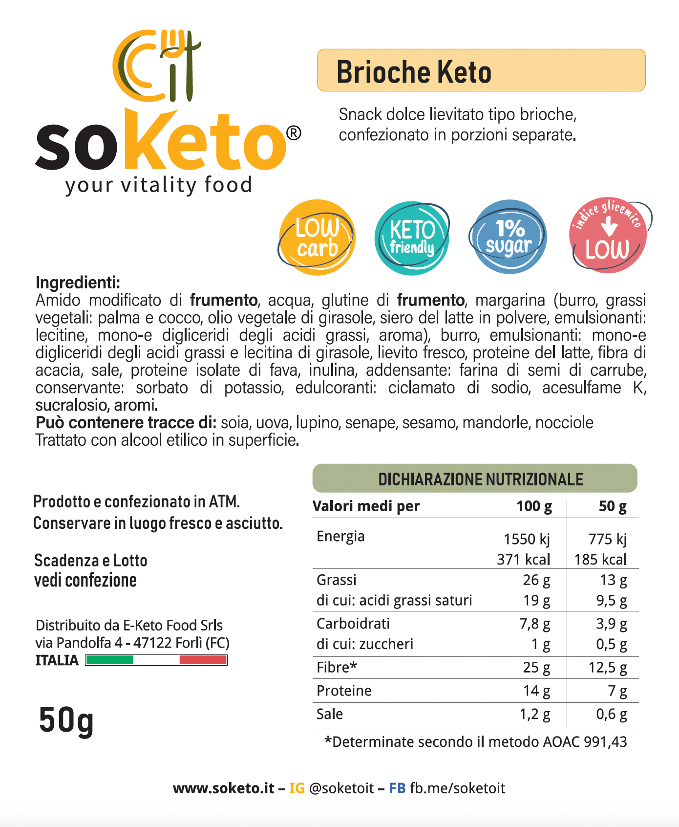 Keto Brioche with only 4g carbs, Pack of 2 / 6 or 10 pcs of 50g - SUGAR-FREE KETO