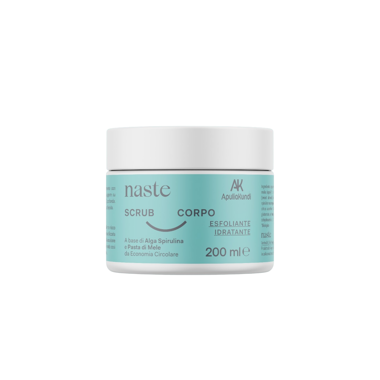 Scrub-corpo-spirulina-pasta-mele-Apulia-Kundi