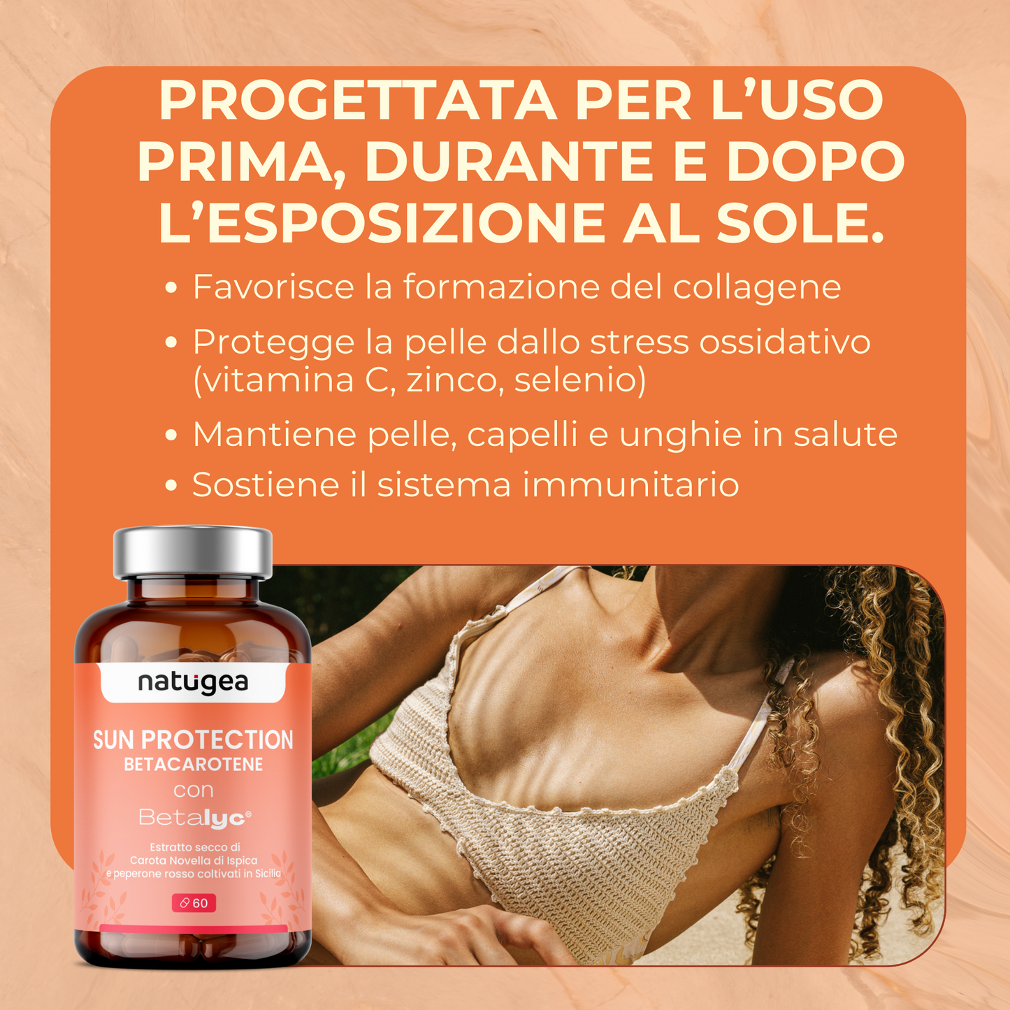 Beta-carotene natural tanning accelerator