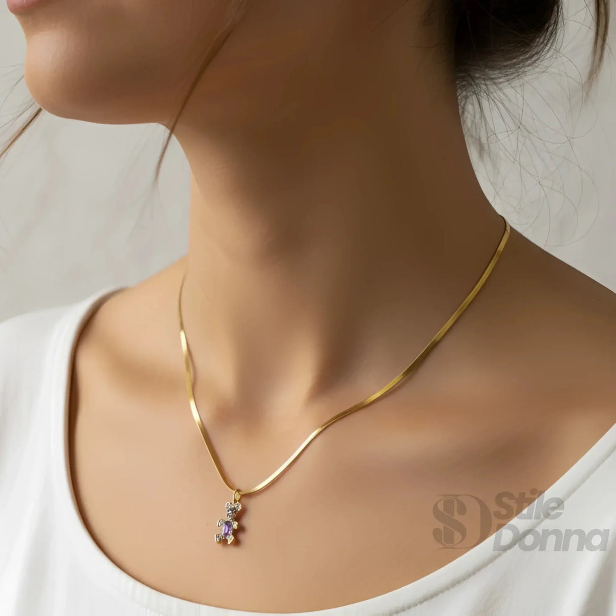 Sweetheart Bear Pendant Necklace