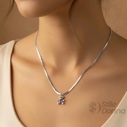 Sweetheart Bear Pendant Necklace