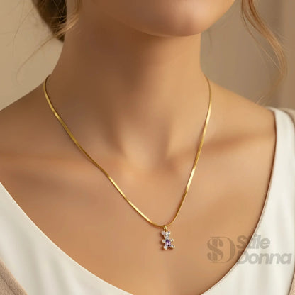Sweetheart Bear Pendant Necklace