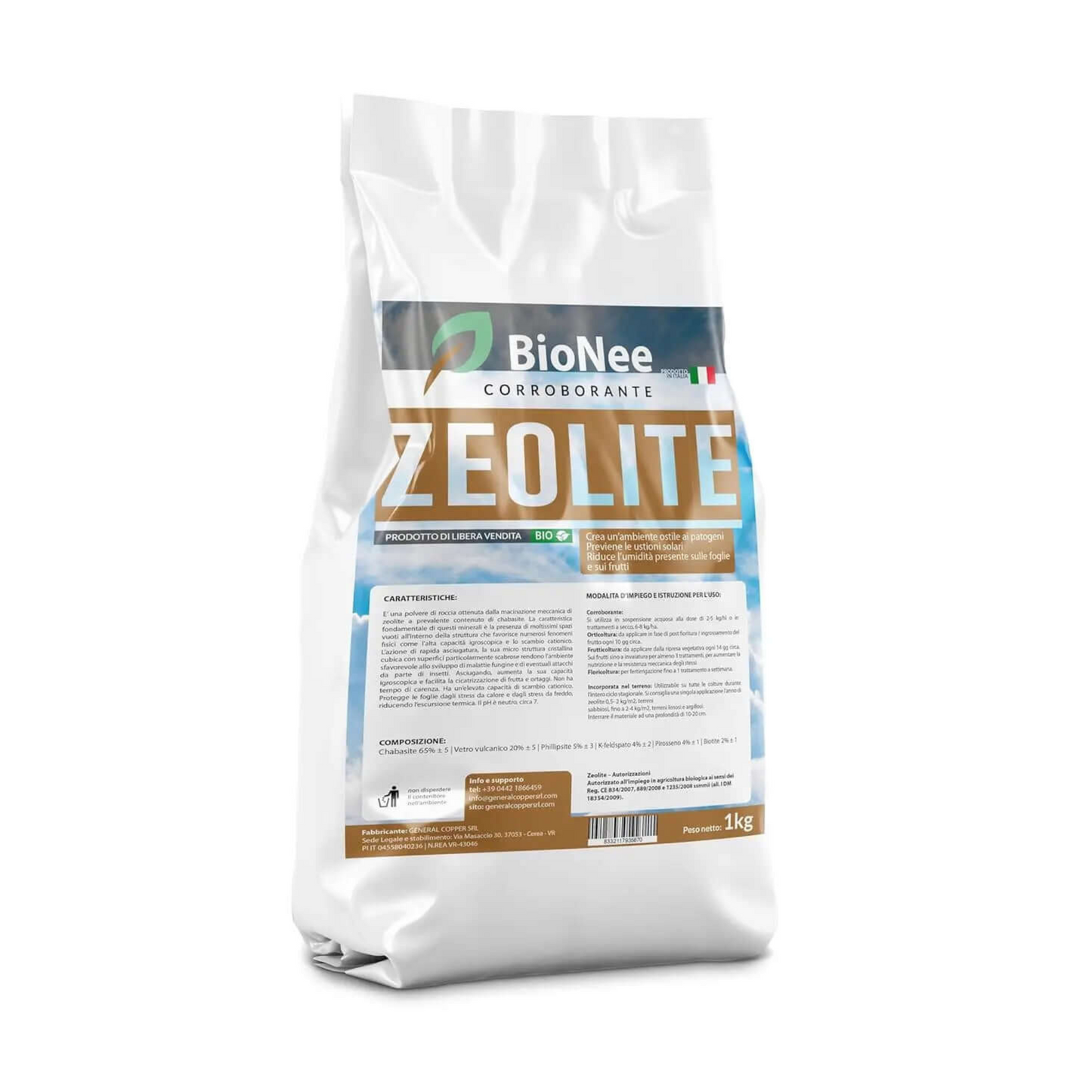 Bionee_ZÉOLITE Renforce les Défenses Naturelles EN POUDRE PURE ULTRA MICRONISÉE 20MY 1 kg