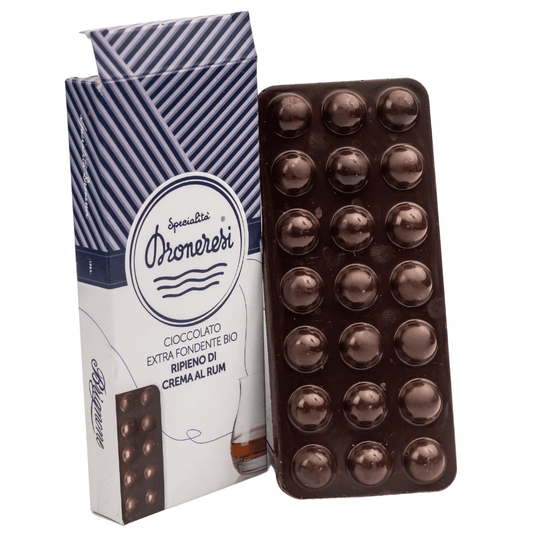 Droneretta – Tablette de chocolat noir fourrée au rhum – 90 g
