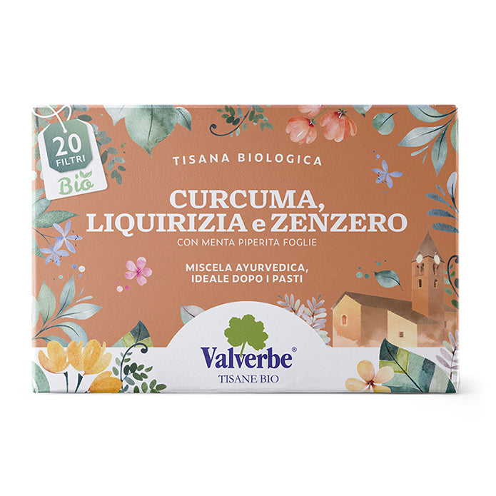 Tisane Curcuma, Réglisse et Gingembre Bio Valverbe 30g - 20 Filtres