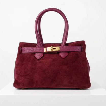 Velinara Borsa Scamosciata Bordeaux