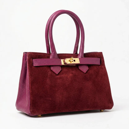 Velinara Borsa Scamosciata Bordeaux