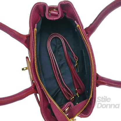 Velinara Borsa Scamosciata Bordeaux