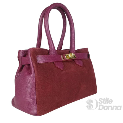 Velinara Borsa Scamosciata Bordeaux