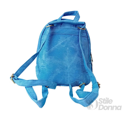 Blue Denim Mini Backpack