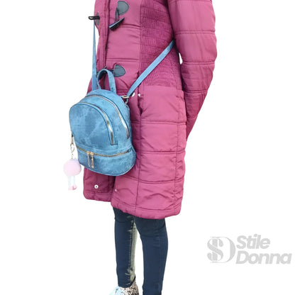 Blue Denim Mini Backpack