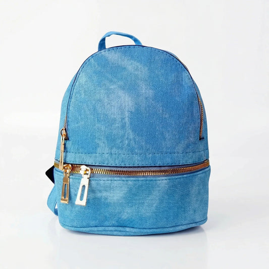 Blue Denim Mini Backpack
