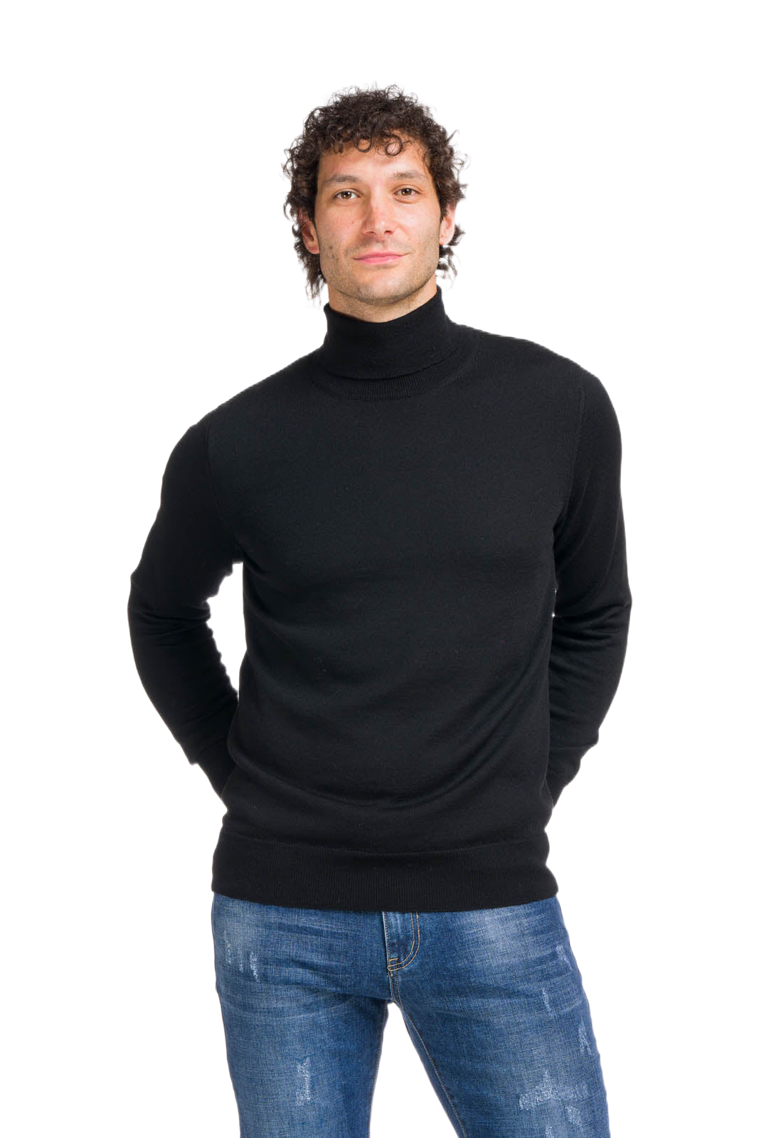 Alberto: classic men's turtleneck sweater